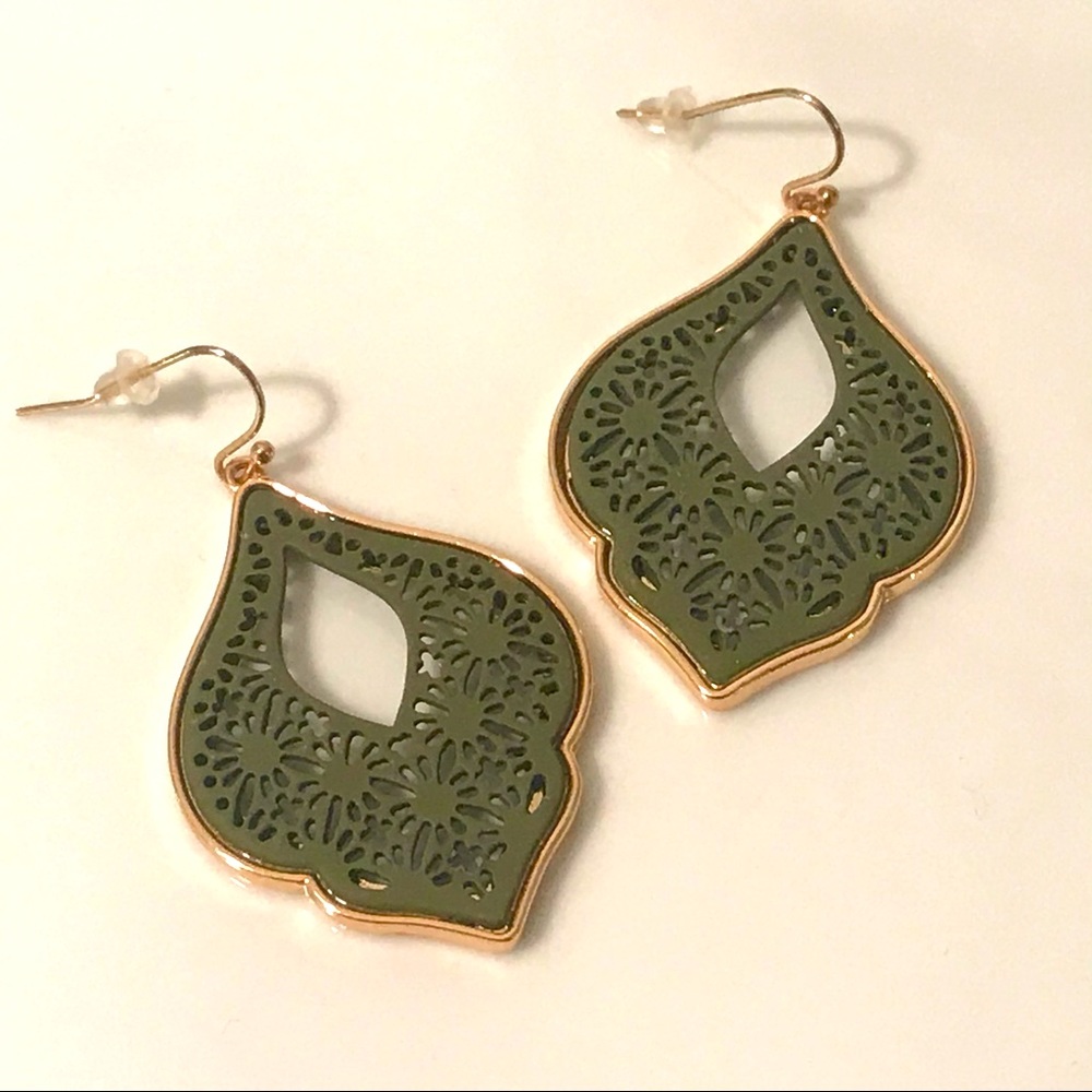 Green Boho Earrings